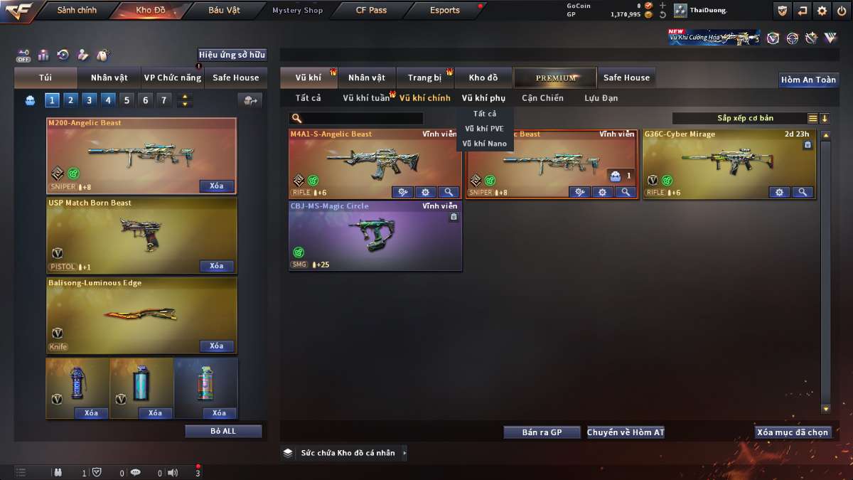 shop acc cf uy tin gia re